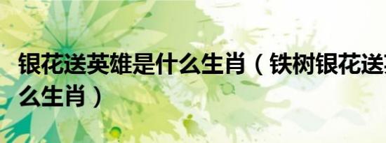 银花送英雄是什么生肖（铁树银花送英雄指什么生肖）