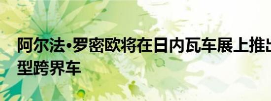 阿尔法·罗密欧将在日内瓦车展上推出一款小型跨界车