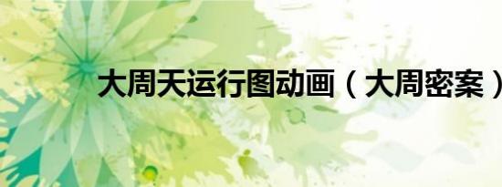 大周天运行图动画（大周密案）