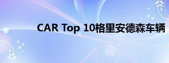 CAR Top 10格里安德森车辆