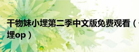 干物妹小埋第二季中文版免费观看（干物妹小埋op）