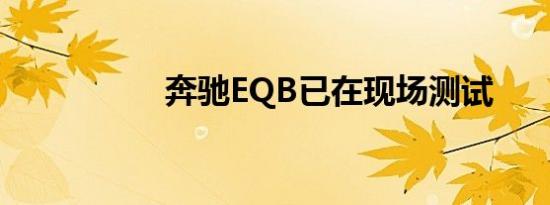 奔驰EQB已在现场测试