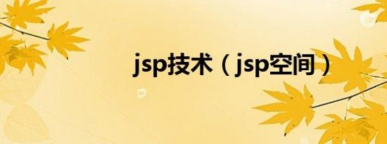 jsp技术（jsp空间）