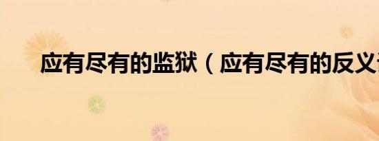 应有尽有的监狱（应有尽有的反义词）