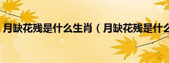 月缺花残是什么生肖（月缺花残是什么生肖）