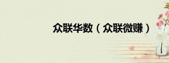 众联华数（众联微赚）