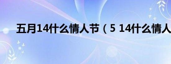 五月14什么情人节（5 14什么情人节）