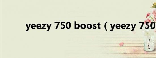 yeezy 750 boost（yeezy 750）