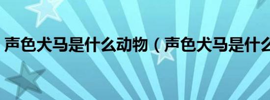 声色犬马是什么动物（声色犬马是什么生肖）