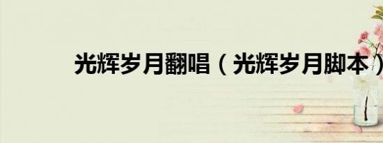 光辉岁月翻唱（光辉岁月脚本）