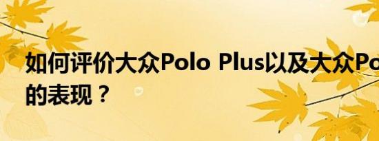 如何评价大众Polo Plus以及大众Polo Plus的表现？