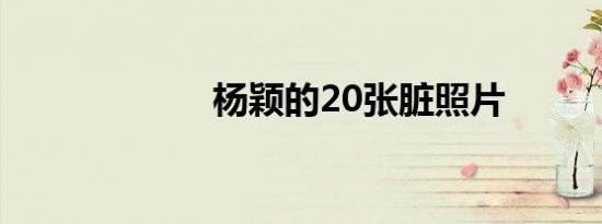 杨颖的20张脏照片