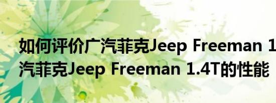 如何评价广汽菲克Jeep Freeman 1.4T和广汽菲克Jeep Freeman 1.4T的性能