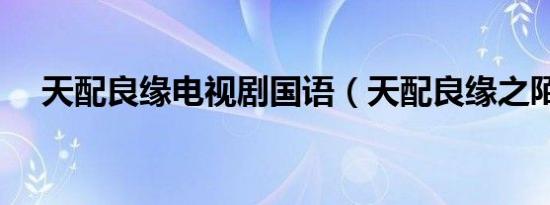 天配良缘电视剧国语（天配良缘之陌香）