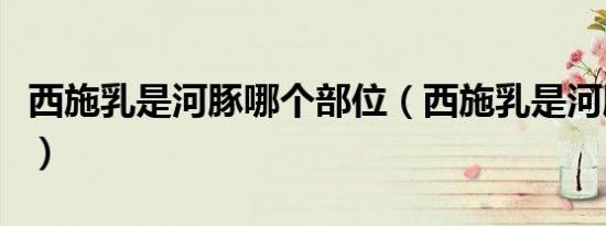 西施乳是河豚哪个部位（西施乳是河豚的哪里）