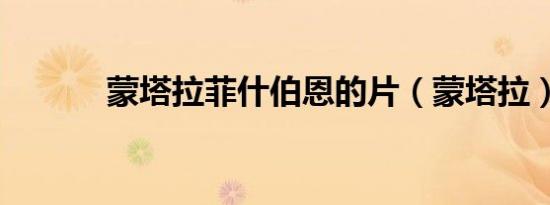 蒙塔拉菲什伯恩的片（蒙塔拉）