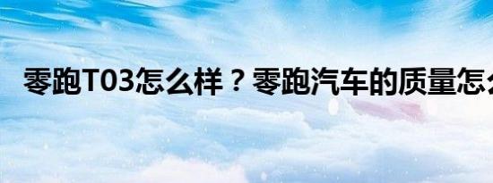 零跑T03怎么样？零跑汽车的质量怎么样？