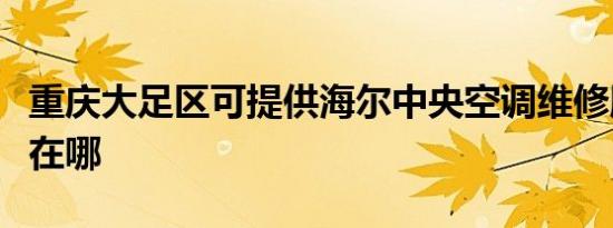 重庆大足区可提供海尔中央空调维修服务地址在哪