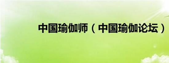 中国瑜伽师（中国瑜伽论坛）