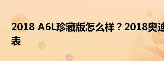 2018 A6L珍藏版怎么样？2018奥迪a6价格表