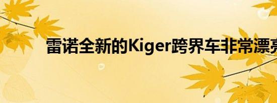 雷诺全新的Kiger跨界车非常漂亮