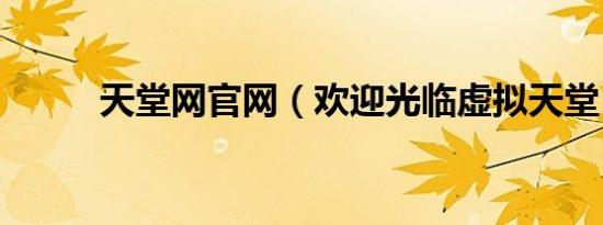 天堂网官网（欢迎光临虚拟天堂）