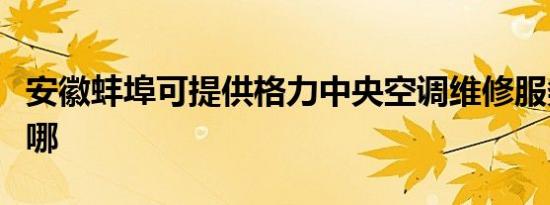 安徽蚌埠可提供格力中央空调维修服务地址在哪