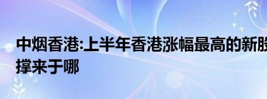 中烟香港:上半年香港涨幅最高的新股 业绩支撑来于哪