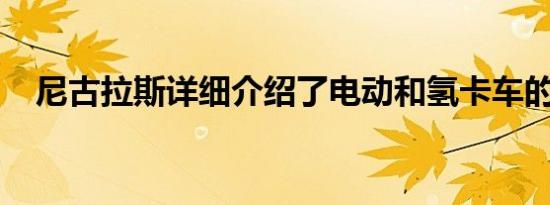 尼古拉斯详细介绍了电动和氢卡车的计划