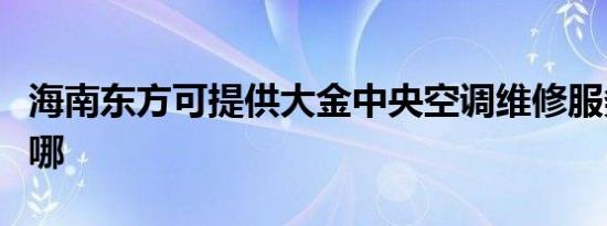 海南东方可提供大金中央空调维修服务地址在哪