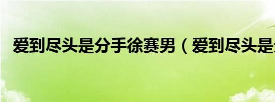爱到尽头是分手徐赛男（爱到尽头是分手）