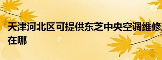 天津河北区可提供东芝中央空调维修服务地址在哪