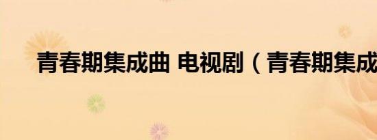 青春期集成曲 电视剧（青春期集成曲）