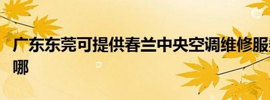 广东东莞可提供春兰中央空调维修服务地址在哪