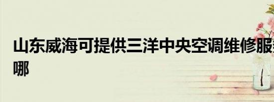 山东威海可提供三洋中央空调维修服务地址在哪