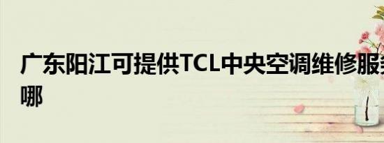 广东阳江可提供TCL中央空调维修服务地址在哪