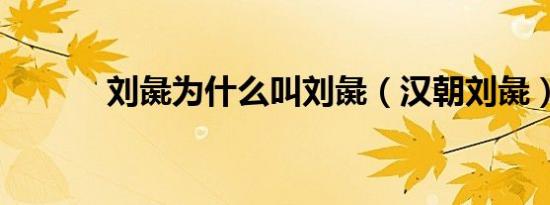刘彘为什么叫刘彘（汉朝刘彘）