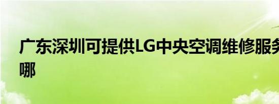 广东深圳可提供LG中央空调维修服务地址在哪