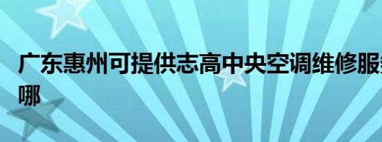 广东惠州可提供志高中央空调维修服务地址在哪