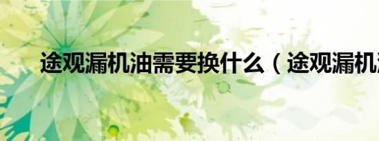 途观漏机油需要换什么（途观漏机油）