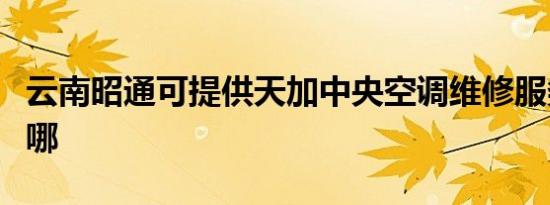 云南昭通可提供天加中央空调维修服务地址在哪