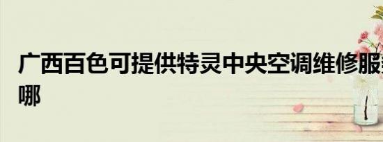 广西百色可提供特灵中央空调维修服务地址在哪