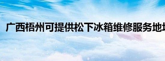 广西梧州可提供松下冰箱维修服务地址在哪
