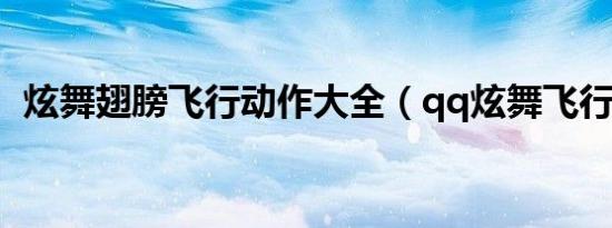 炫舞翅膀飞行动作大全（qq炫舞飞行动作）