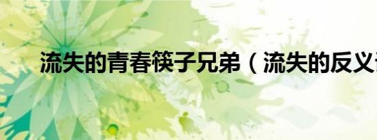 流失的青春筷子兄弟（流失的反义词）