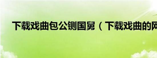 下载戏曲包公铡国舅（下载戏曲的网站）
