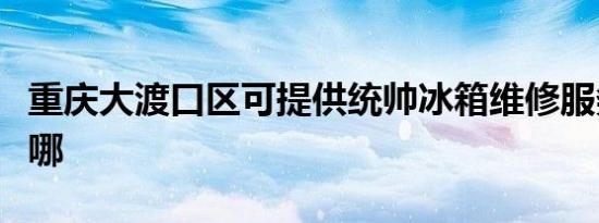 重庆大渡口区可提供统帅冰箱维修服务地址在哪