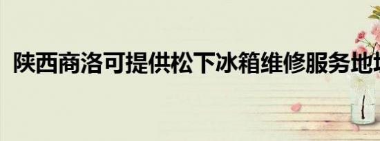 陕西商洛可提供松下冰箱维修服务地址在哪