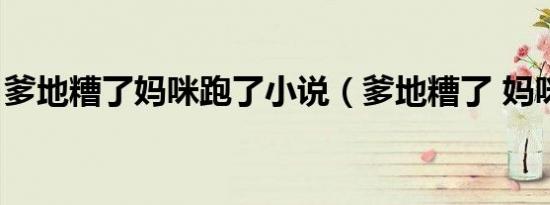 爹地糟了妈咪跑了小说（爹地糟了 妈咪跑了）