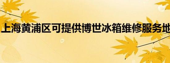 上海黄浦区可提供博世冰箱维修服务地址在哪